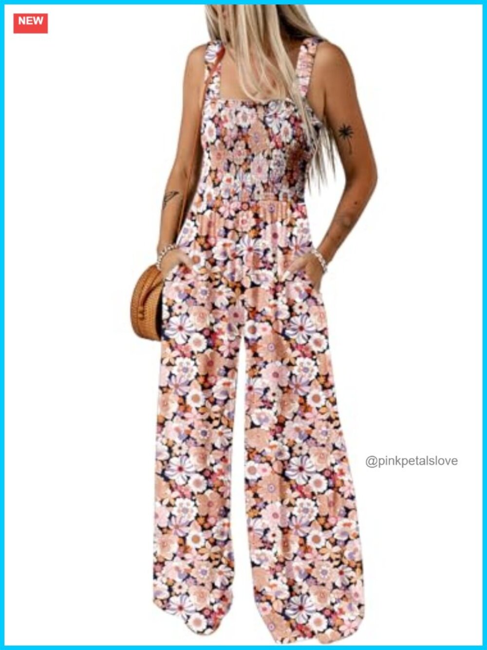 Dokotoo Women's Sleeveless Wide Leg Jumpsuit Loose Overalls